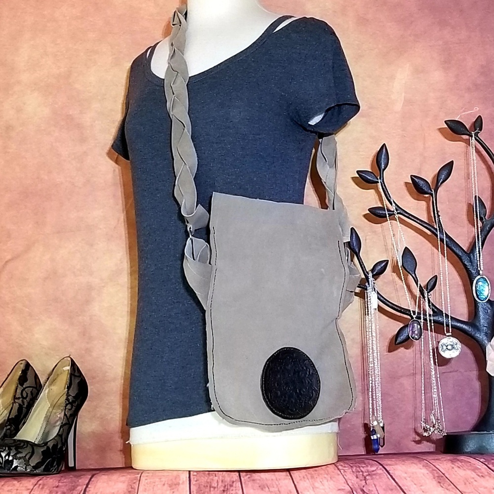 Handmade Suede Leather Wine bag